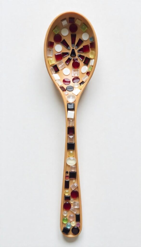 Plastic Spoon Mosaic Backdrop