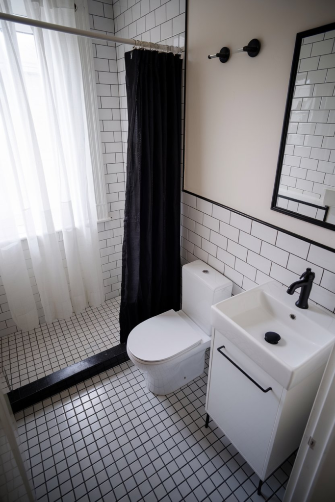 Painted bathroom vanity