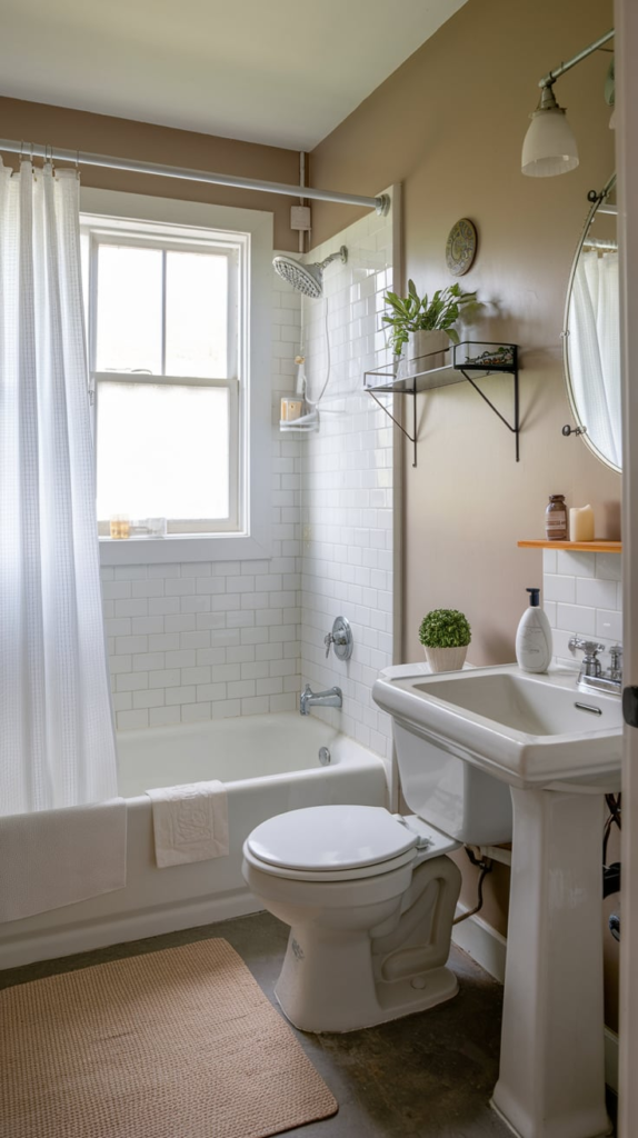 Framed bathroom mirror