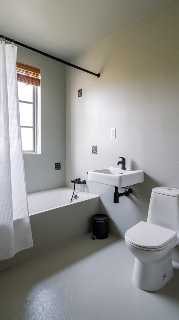 Framed bathroom mirror