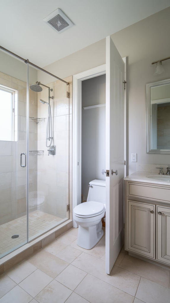 Vertical bathroom storage