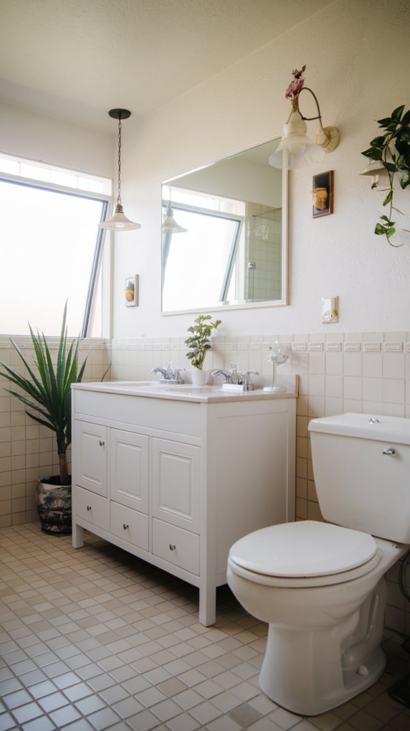 Mason jar bathroom storage