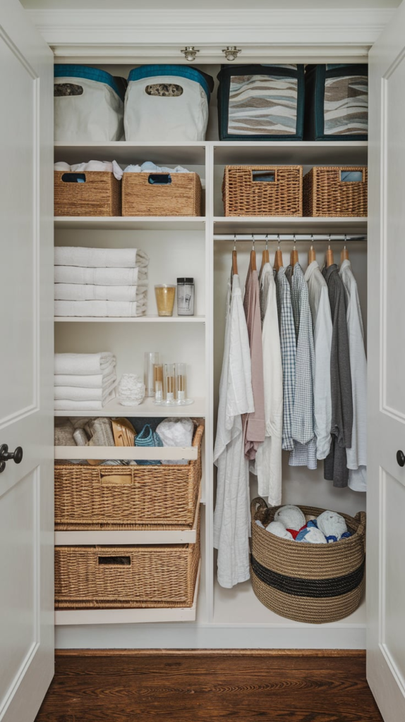 Neatly folded fitted sheets