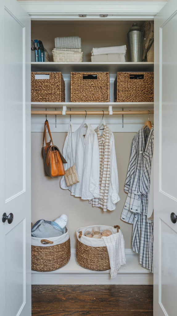 Stackable bins maximizing vertical space