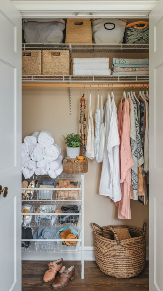 Cohesive storage baskets and labels