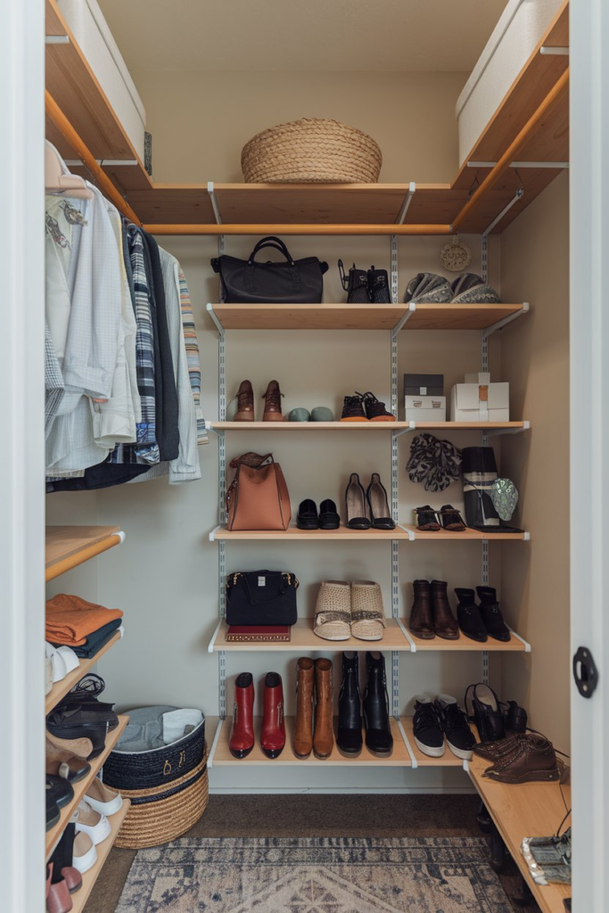 Sliding barn door in closet