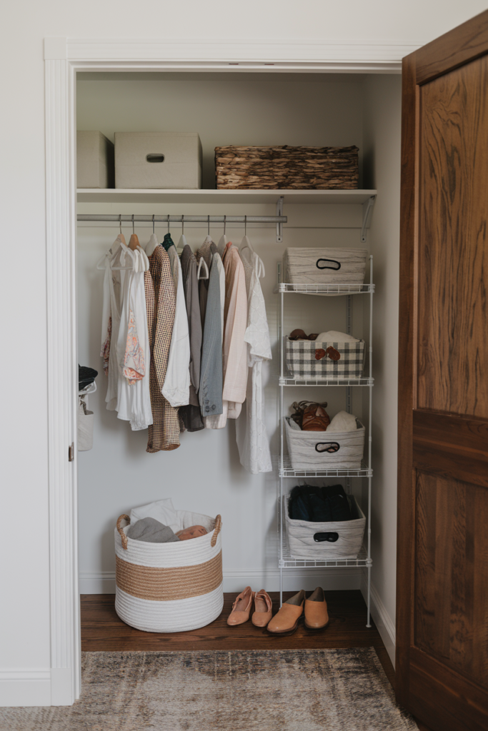 LED strip lighting in closet