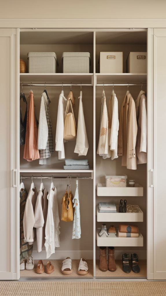 Fold-down ironing board