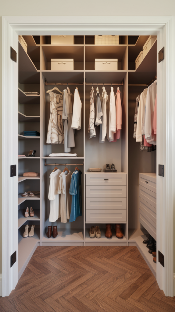 Rotating closet rod system