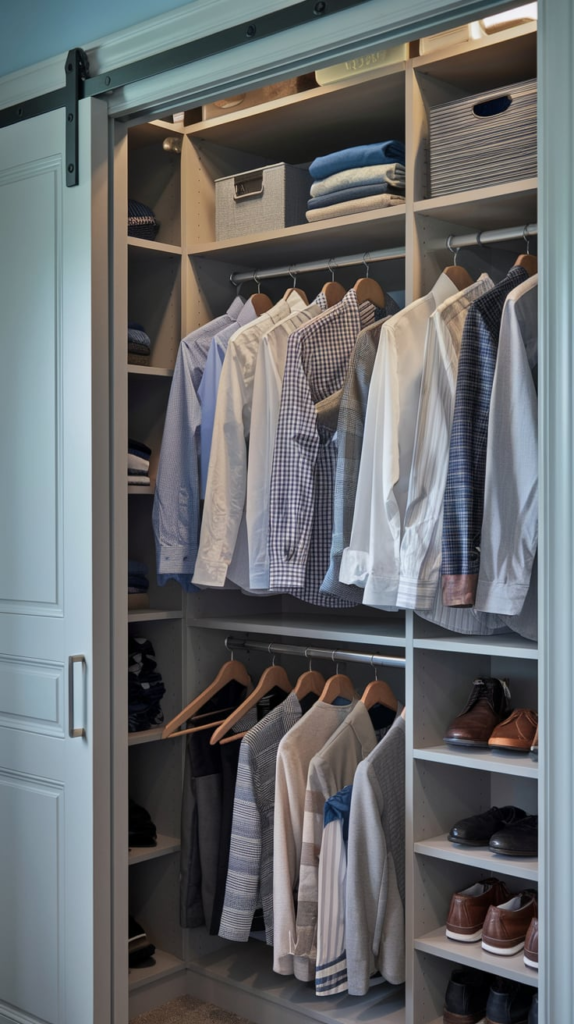 PVC pipe sections for organizing scarves and ties