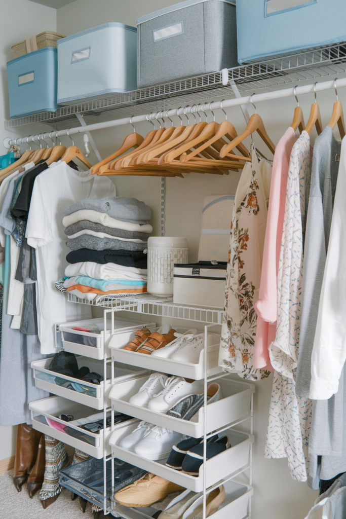Organized and stylish closet