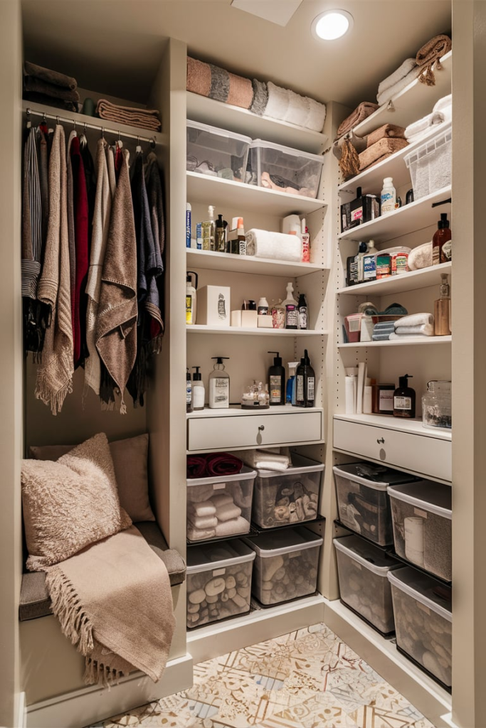 Labeled storage bins