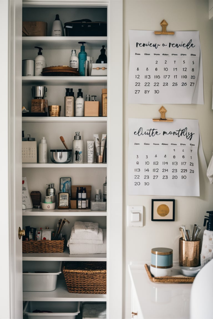 Bathroom essentials at eye level