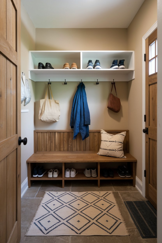 Hidden storage bench