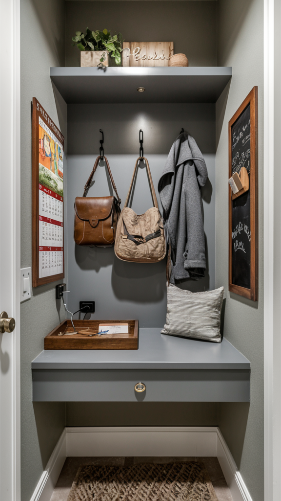 Hanging wire baskets for entryway