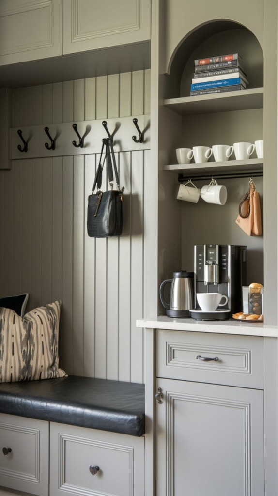 Chalkboard wall in entryway