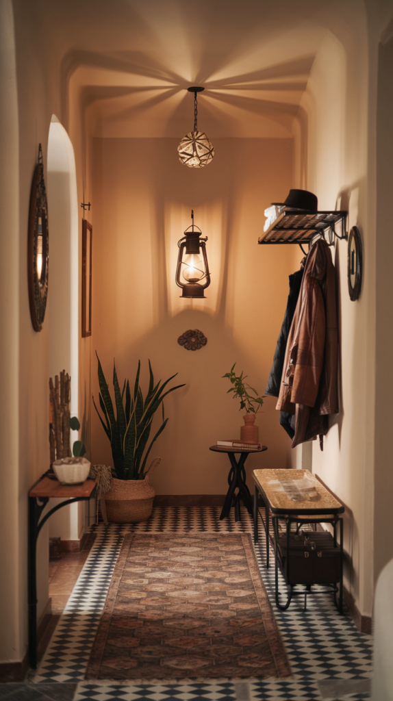 Industrial pipe and reclaimed wood hall tree