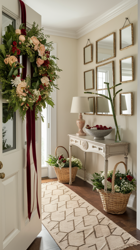 Plants in entryway