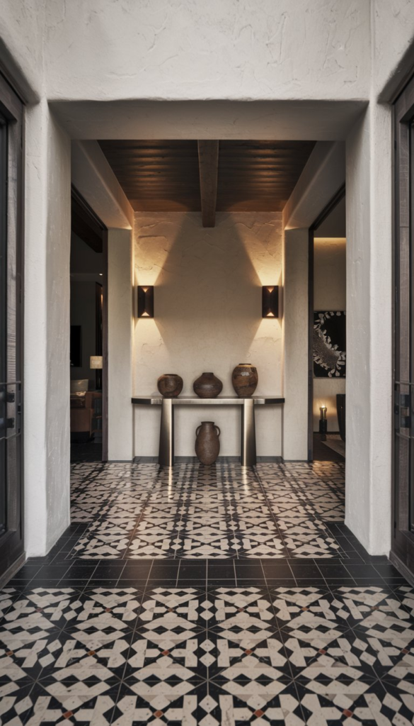 Gallery wall in entryway