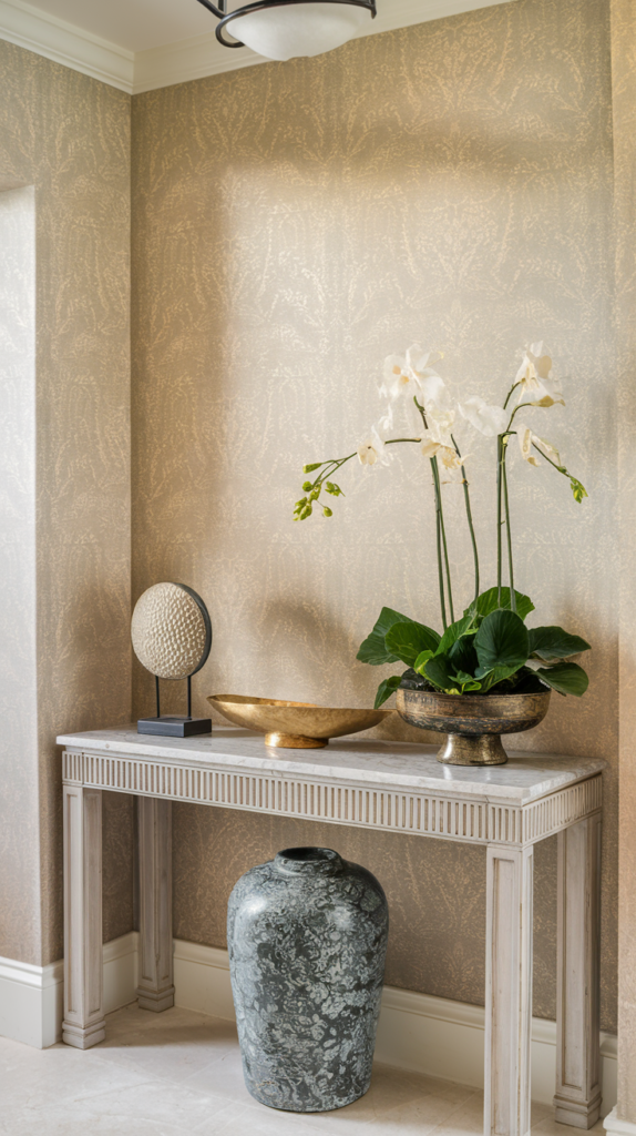 Shoe cabinet in entryway