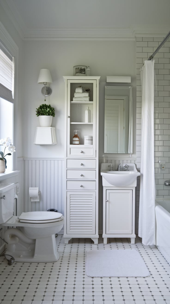 Wainscoting in powder room
