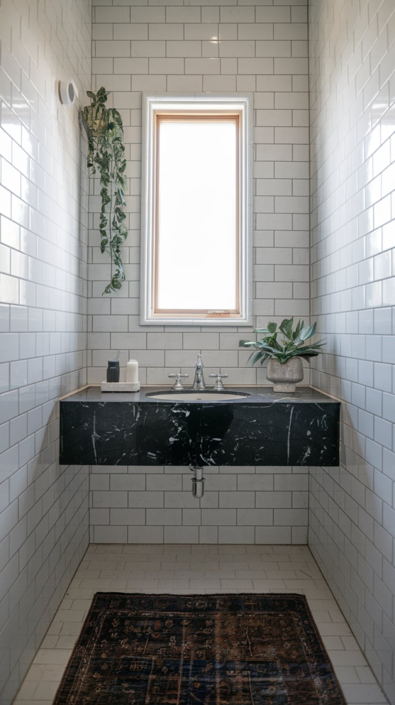Gallery wall in powder room