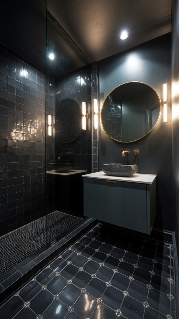Maximalist powder room decor