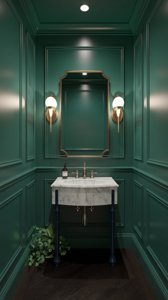 Hollywood glam powder room