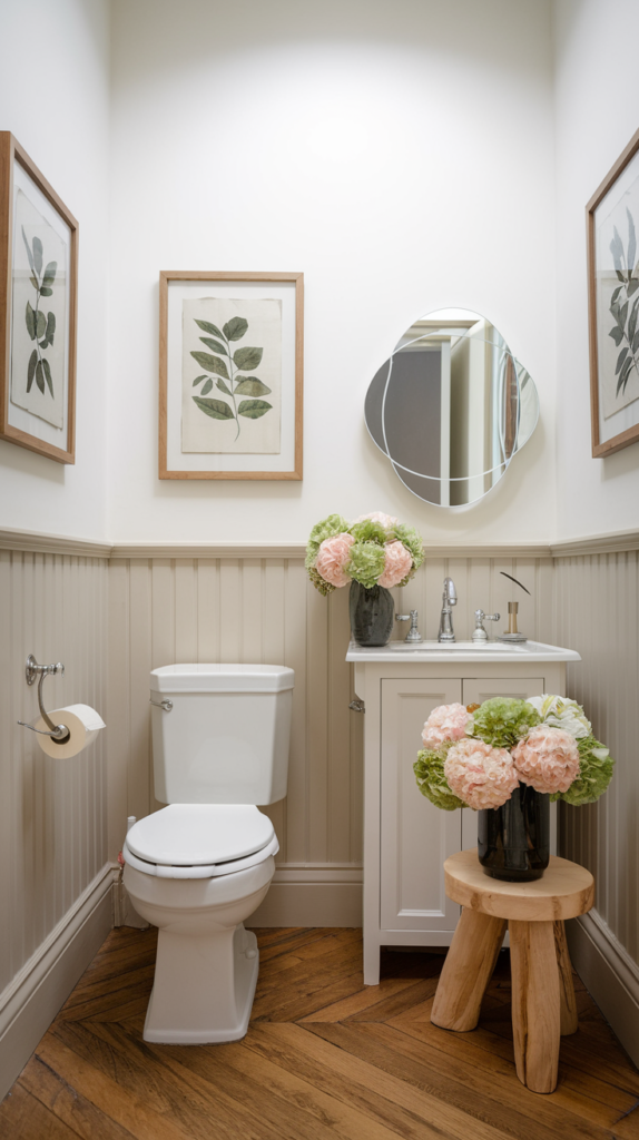 Rustic powder room design