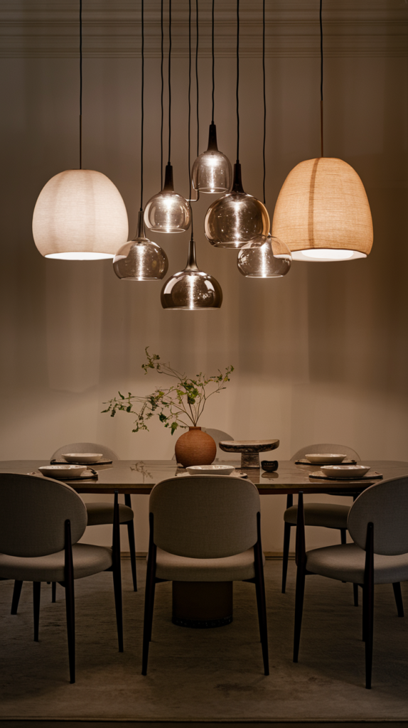 Lantern-style chandelier lighting