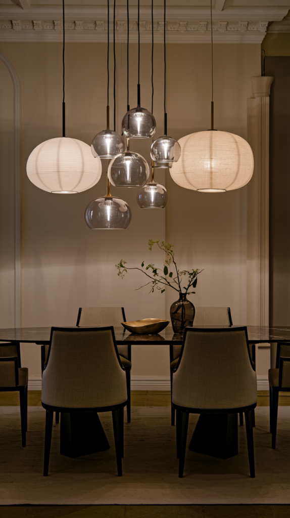 Candle-style chandelier with wrought iron