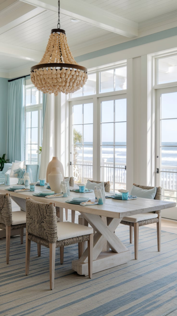 Dining room with plants