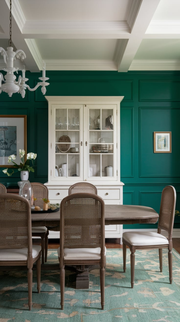 Pistachio green dining room