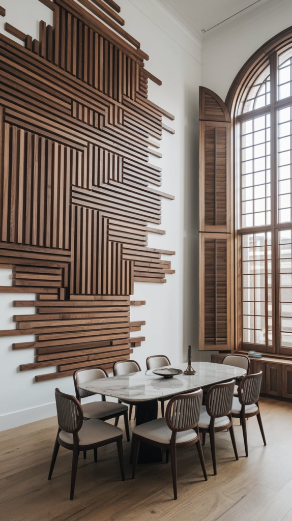 Chevron Pattern Accent Wall