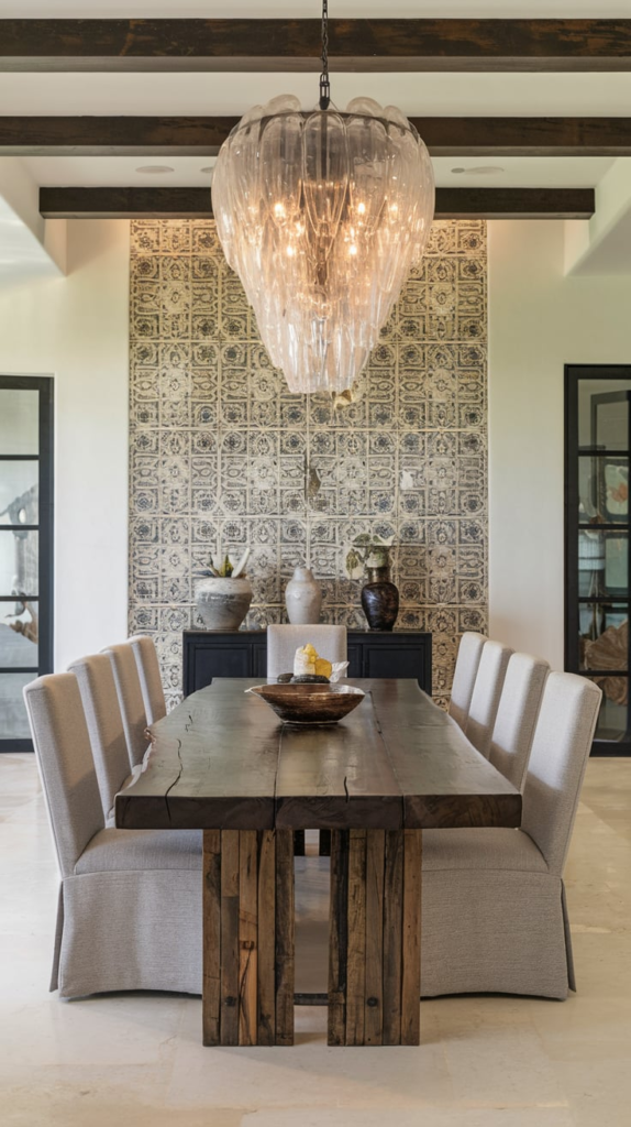 Gold-finished chandelier