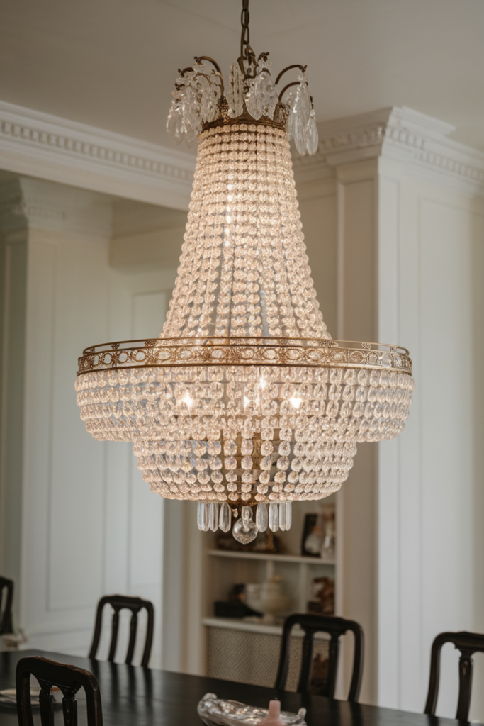 Floating LED ring chandelier