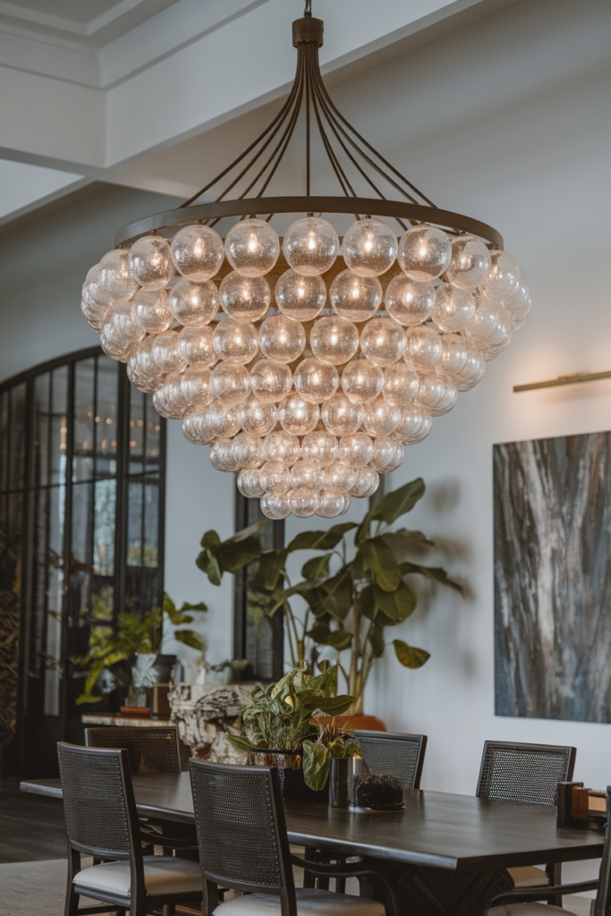 Tiered waterfall chandelier