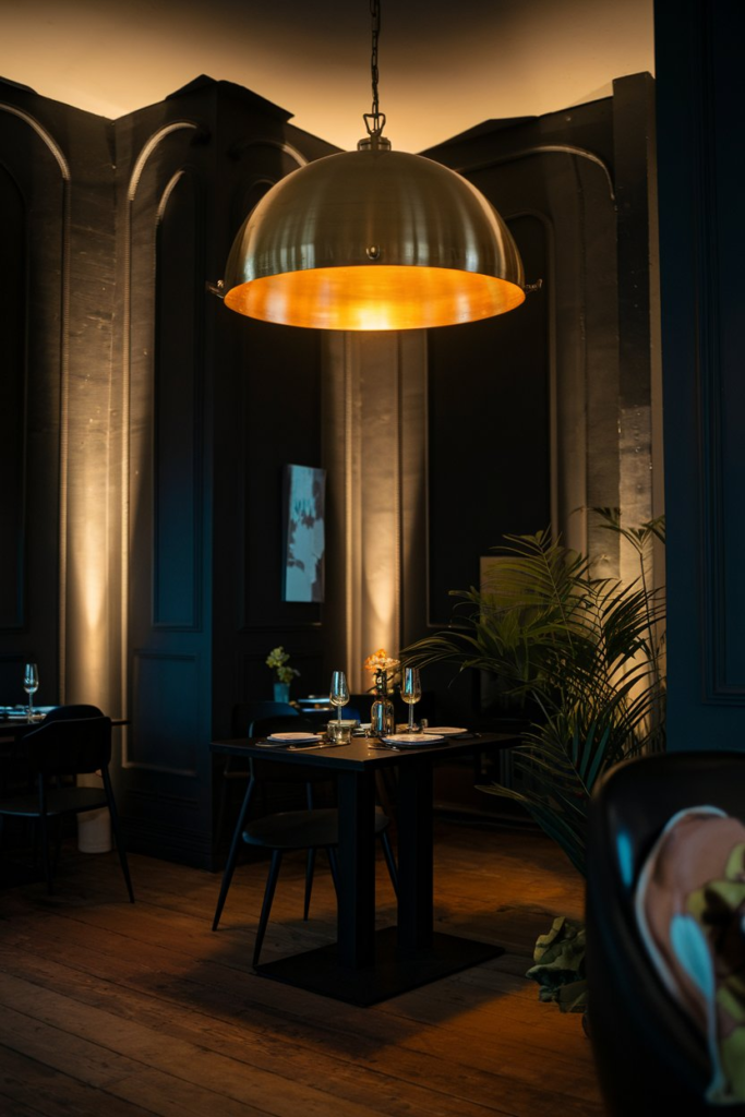 Mismatched dark dining chairs