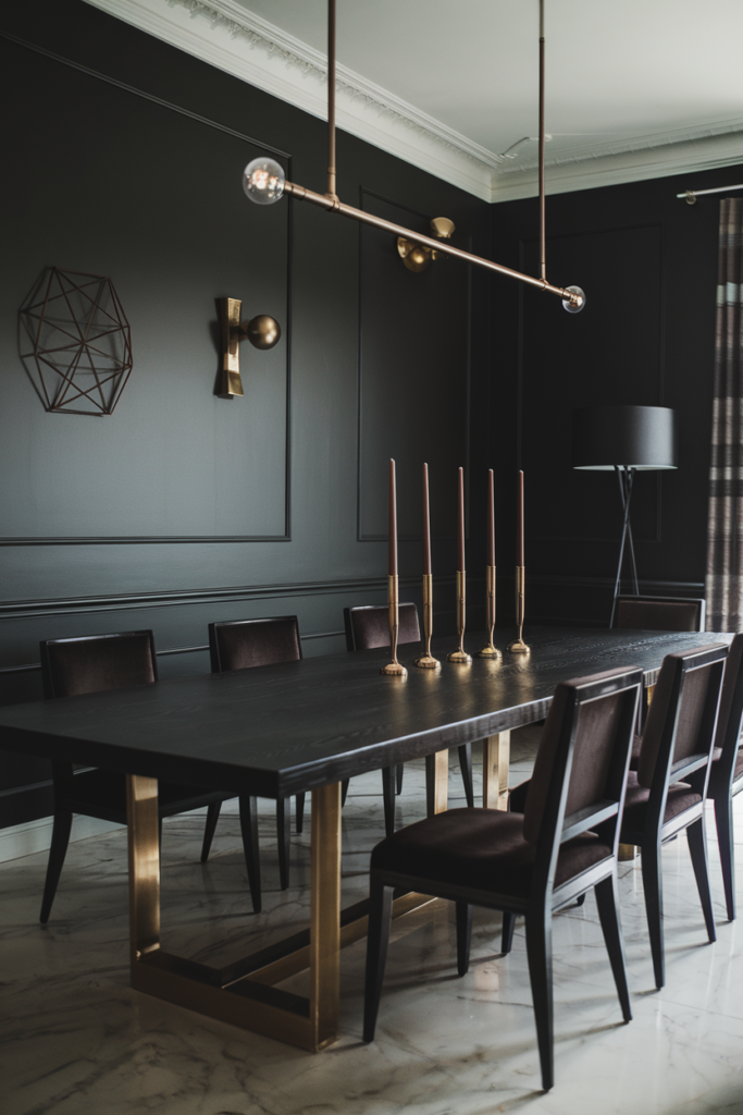 Moody dining room ambiance