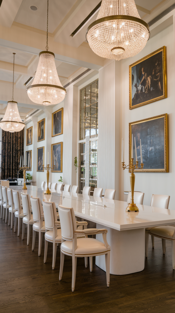 High-gloss dining table