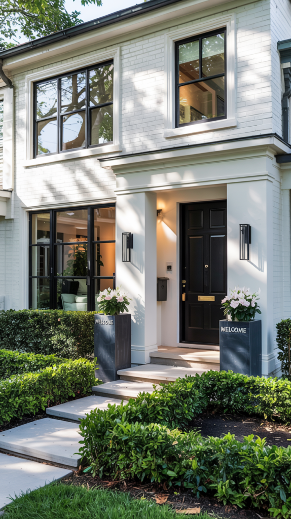 Modern farmhouse with black exterior and cedar trim
