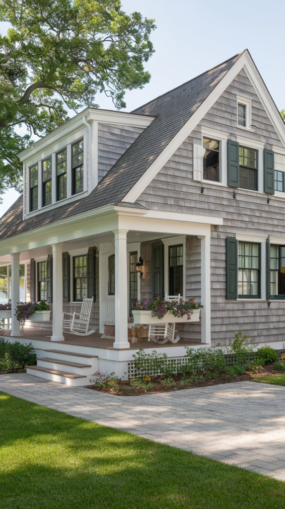Cape Cod home with white trim