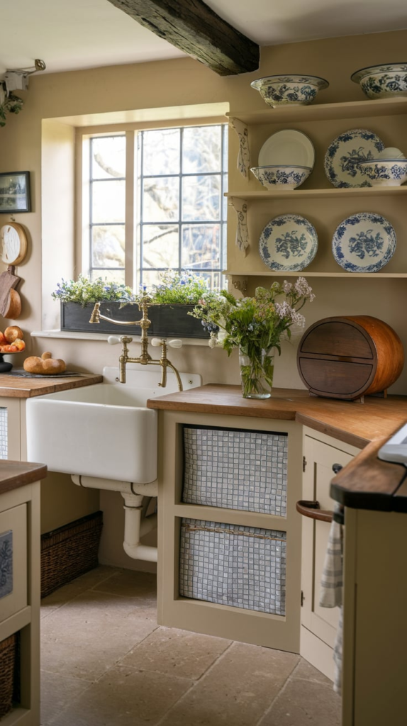 Painted wood floors in cottage