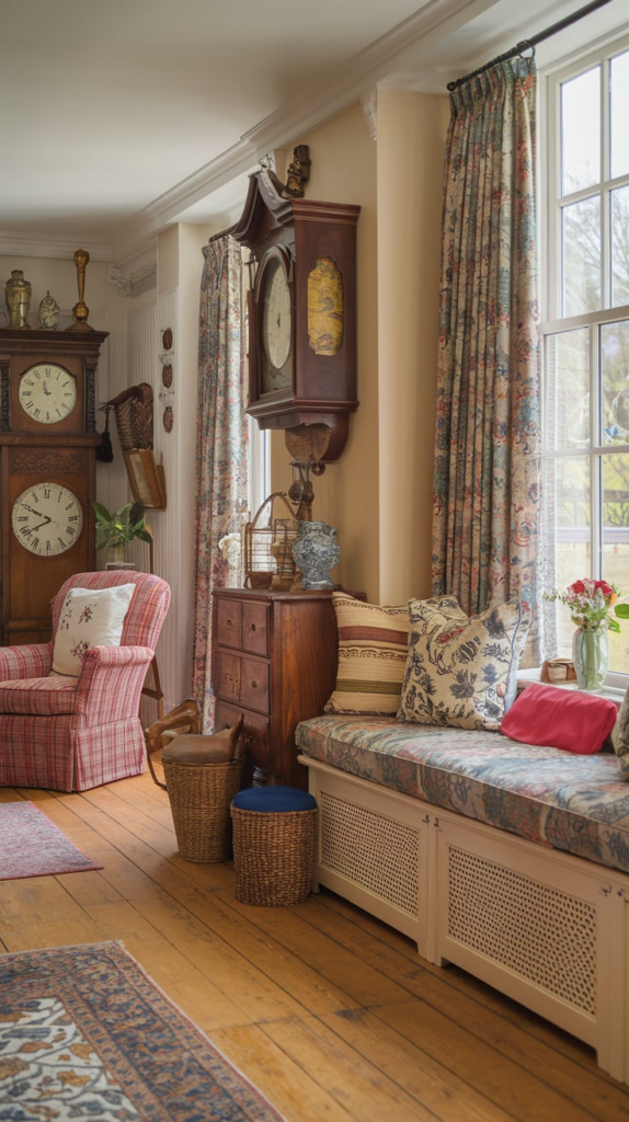 Farmhouse table in cottage kitchen