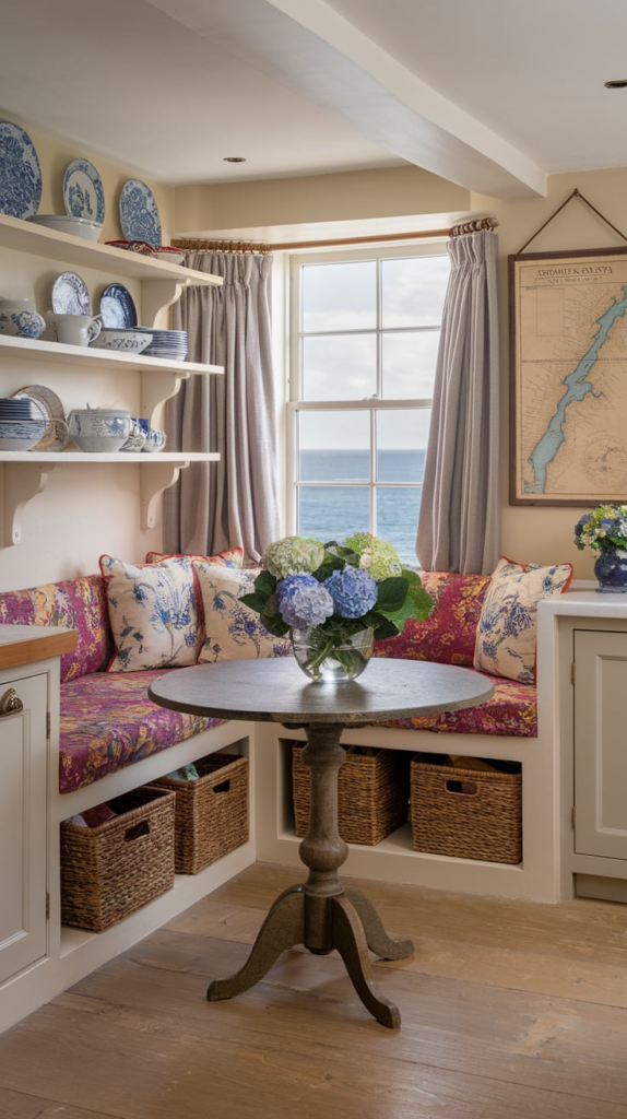 Wood paneling in cottage interior