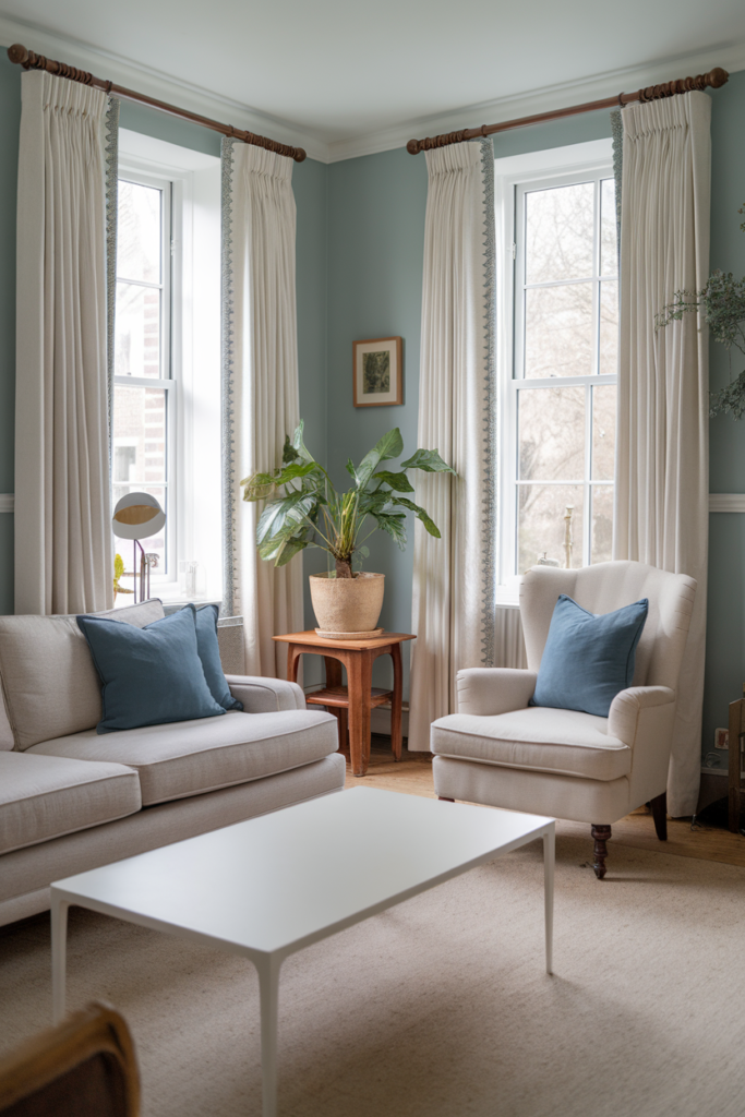 Indoor climbing plants in cottage