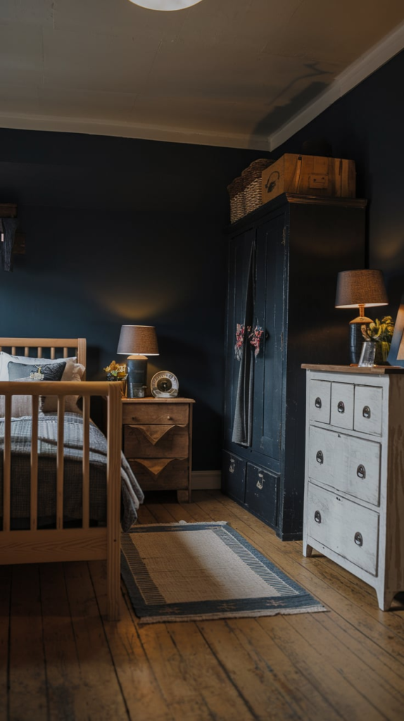 Beadboard walls in cottage