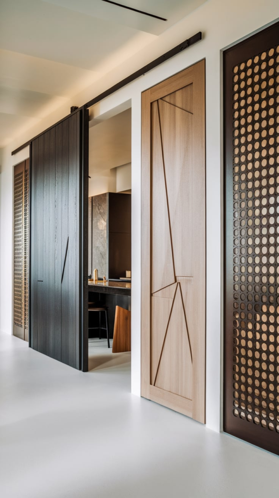 Mirrored closet door