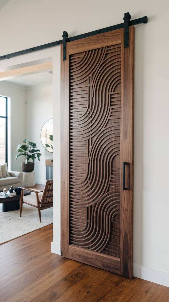 Accordion folding door