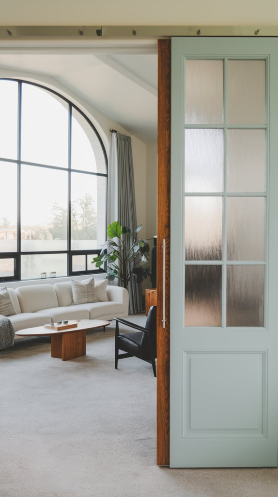 Bold painted interior door